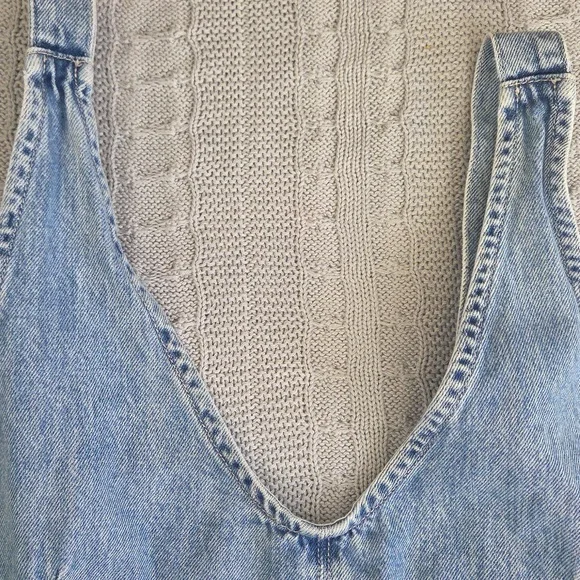 Free People We the Free High Roller Jumpsuit Blue Denim Extra Large XL - Picture 8 of 11